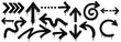 © ink drop - Graffiti spray paint arrows collection with urban drips and bold directional symbols on white backgroundWeb