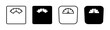 © Hasan_Sumon - Bathroom scale icons in black and white for weight measurement and health monitoring