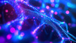 © UmeshKumarPashan - Abstract blue and purple technology background representing a neural network, big data, or digital connectivity.