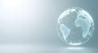 © Emrul - Abstract glowing digital earth globe with interconnected lines and dots on a light background
