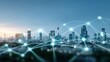 © Hospital man - Urban connectivity technology integration in cityscapes modern architecture digital infrastructure skyline view innovation