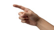 © shadab - Hand pointing direction, leading the way, guiding to success, or making a choice, isolated on white, symbolizing leadership and decision making