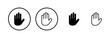 © LUNARA - Hand icon logo design. hand sign and symbol. palm