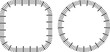 © Sutana - black white square and circular clock face  frame