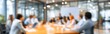© hao - Blur office meeting blurred background with business people working group in boardroom discussion, executive seminar or professional training in enterprise. High quality