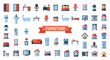 © Antu - A diverse set of flat design icons showcasing various furniture pieces and household items, perfect for interior design and home decor concepts.