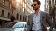 © adiba - Stylish man in suit on city street