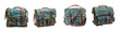 © Ashit - Four vintage canvas and leather satchels, isolated on transparent background