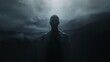 © Kanika Graphic - Dark Silhouette of a Figure Against a Misty Mountain Landscape