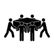 © ยงยุทธ จันทะบุตร - Use Six Person Lift Black Icon, Vector Illustration, Isolate On White Background Label.EPS10