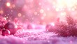 © yuttapoom - Christmas abstract pink bokeh background with a light color blur for your design work in the New Year concept. with copy space image. Place for adding text or design
