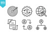© Bradericon - Set of line icons Corporate. Outline icons collection stock illustration