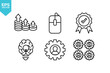 © Bradericon - Set of line icons Corporate. Outline icons collection stock illustration