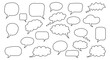 © creativeart - Speech Bubbles Hand Drawn Doodle Style Set of Various Shape Cloud Frames for Message and Thought Decorative Design Element