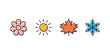 © Roni - Four season icon symbol illustration design set