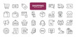 © Bradericon - Set of line icons related to online shopping, e-commerce, shop, store. Outline icons collection