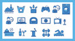 © Ilyas - Collection of hotel service icons representing amenities and offerings for guests.