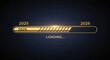 © ATIKUL - 2025 to 2026 loading bar representing happy new year transition, a seasonal concept for progress and future expectations