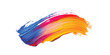 © Pixel Park - Vibrant blue pink and yellow paint brush stroke with textured streaks and splatters on white background