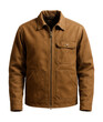 © OMD - Durable canvas work jacket featuring reinforced elbows and a zip-front closure.
