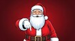 © kalindu - Smiling Santa Claus Pointing Downward Directly at Viewer
