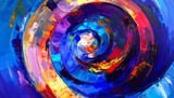 色彩の渦が描く幻想アブストラクト
