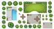 © Creative Pixel - Top view of various landscape design elements isolated on white background