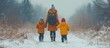 © MBRAMO - Family winter walk snowy path
