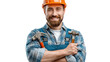 © yeewa - Smiling Construction Worker with Hammers: A skilled construction worker, wearing a protective hard hat, confidently holds two hammers, exuding expertise and readiness for any building challenge.