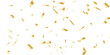 © Atikur - scattered array of golden confetti pieces falling against a stark white background  and celebratory atmosphere. Perfect for adding a touch of sparkle and joy.
