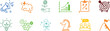 © Lija Akter Bristi - Business idea, startup doodle line icon set. Hand drawn doodle sketch line style business strategy, finance goal, startup idea concept. Rocket, target, brain cute element. Vector illustration