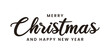 © SBurox - Merry Christmas and Happy New Year typographic holiday greeting text