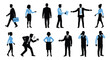 © Shamshad - Business people silhouettes vector design for professional use art