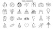 © EyeCatchingDesign - Hand drawn travel and celebration icon set in vector format