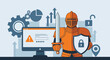 © Shamshad - Cybersecurity knight protection security data safety internet defense