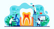 © PDWN Creative - Innovative Dental Health Research and Oral Care Science Scientists Examining Tooth Anatomy, Providing Modern Dentistry Solutions