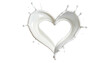 © 4bibah - Swirling white liquid creates a heart shape, against a black background, suggestive of purity and love