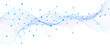 © Alfan Subekti - Abstract tech network connection with dots lines and wave. Digital technology and big data visualization. Suitable for healthcare, medial, science and technology background. Vector