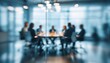 © Audrey - Defocused board meeting background behind glass wall. High quality