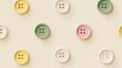 © CHI - Colorful Buttons Arranged in Pattern on Pink Background