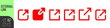 © Петро Корженівський - External link icon set. open in new window icons in various color styles with arrow and square shapes. Ideal for web design, hyperlinks, UI interfaces, navigation, and digital connection concepts