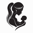© Istianah - Motherhood Silhouette Icon Vector isolated on white background