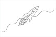 © Neelufar - Minimalist outline drawing of a space launch symbol