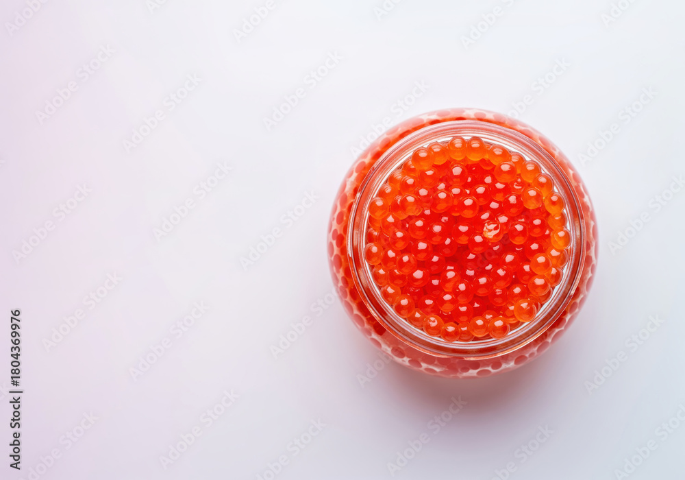 Fish Roe Pacakaging Seafood delicacy product shot for gourmet catalogs plus festive menu ...