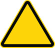 © Patel Studio - Yellow triangle warning sign safety hazard caution attention alert symbol eps silhouette