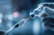 © Oleksandr - Close-up of a medical syringe with vaccine in a sterile clinical setting