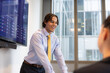 © ReeldealHD images - Happy new trainee giving his first business presentation