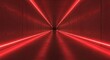 © loxia stock image - Perspective view of a futuristic hallway illuminated by vibrant red neon light strips creating an illusion of infinite space
