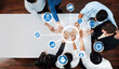 © InfiniteFlow - A diverse team collaborates in a modern office environment, using innovative tools and strategies to analyze data, brainstorm ideas, and strengthen business performance. Amity