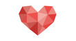 © Azra Noreen - Geometric red heart shape formed by intersecting polygons on a white background